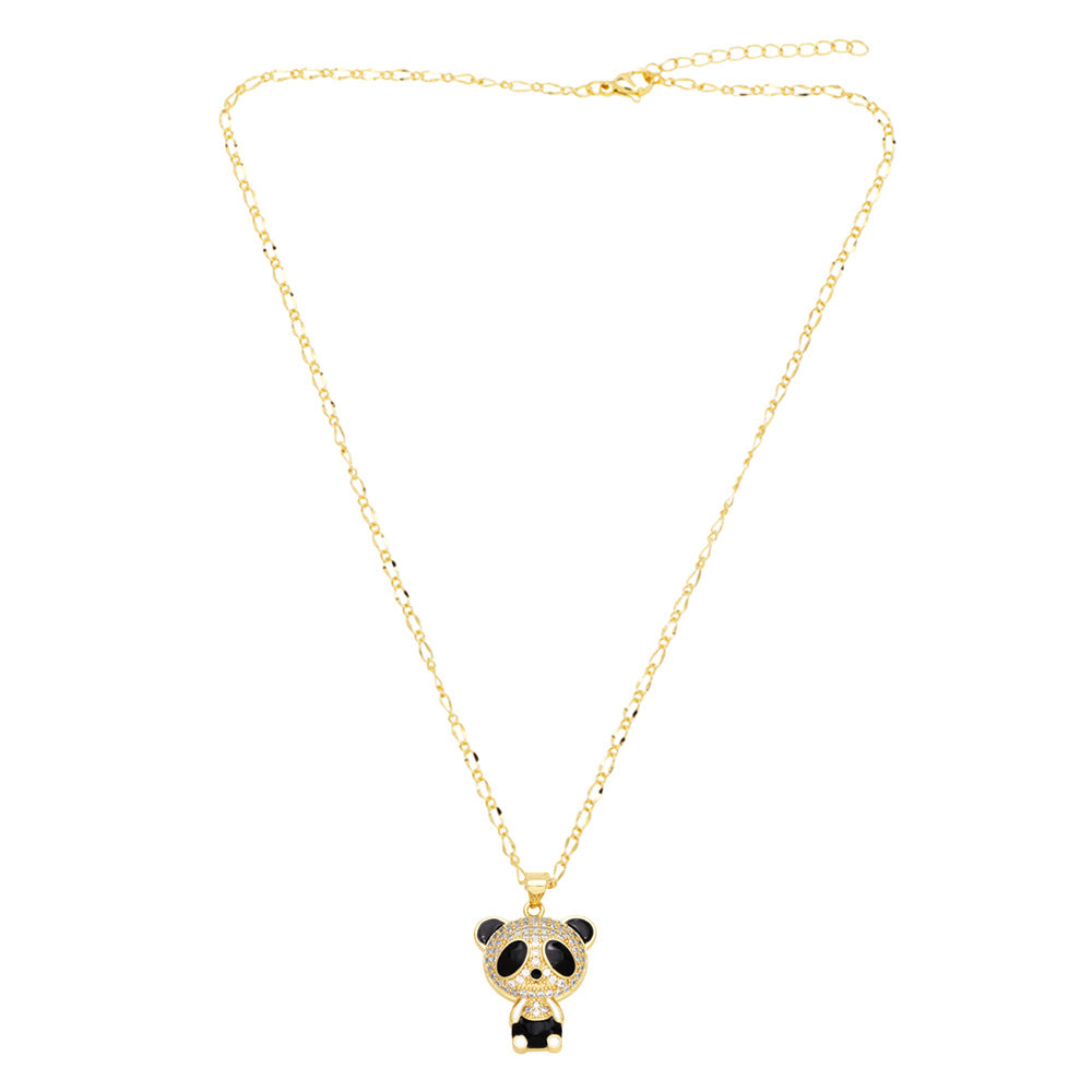 Collares de cobre de panda de dibujos animados al por mayor